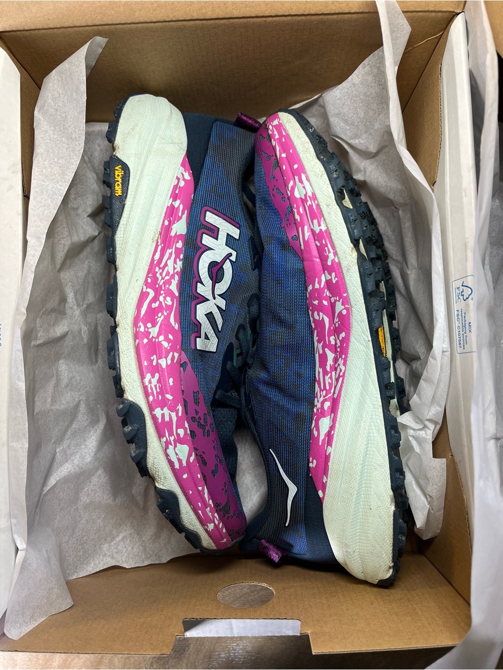 Hoka One One SpeedGoat 6 Mens Size 10 Trail Running Shoes Sneakers Blue Purple - Picture 2 of 16